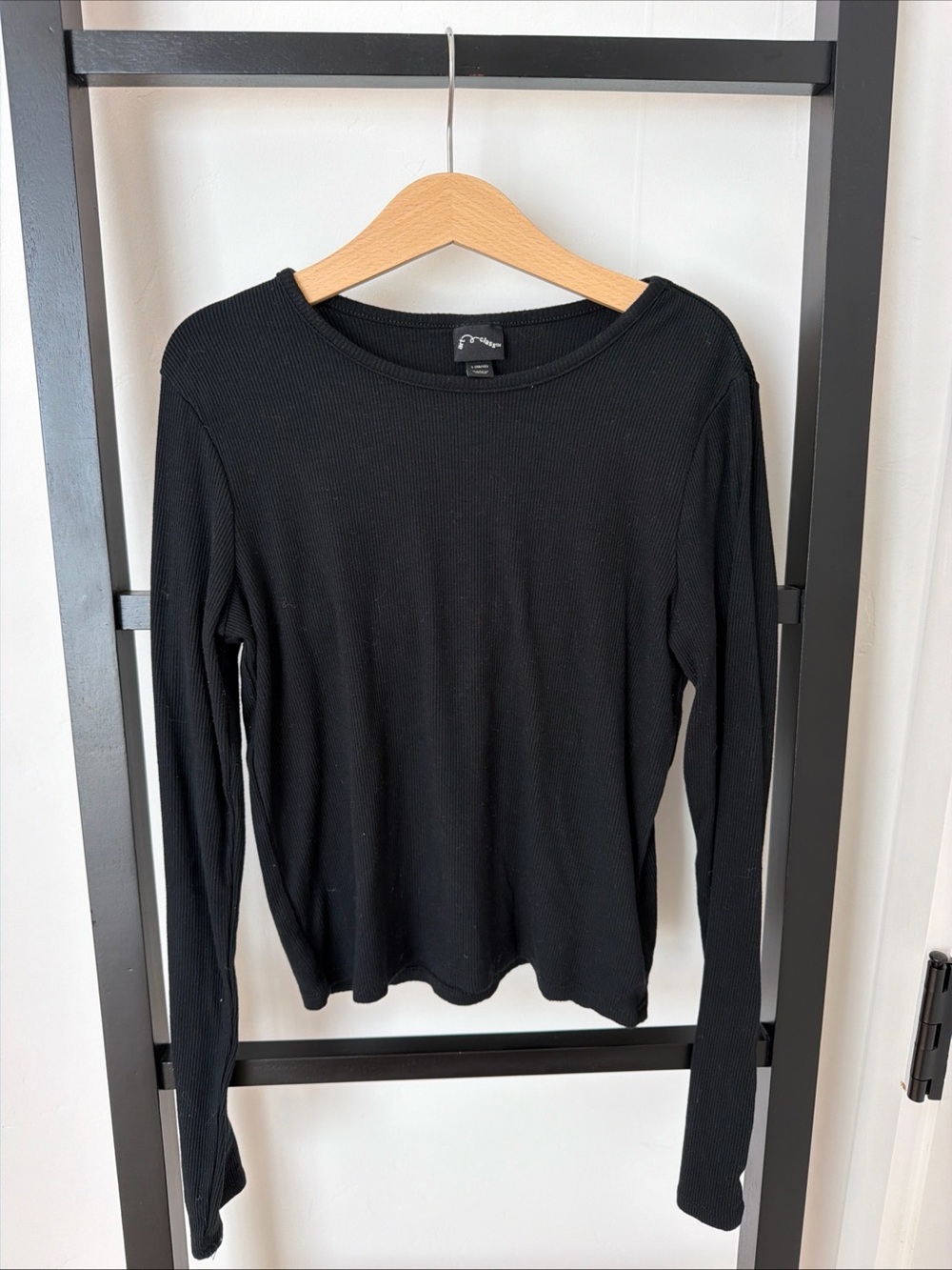 art class Black Ribbed Long-Sleeve Tee